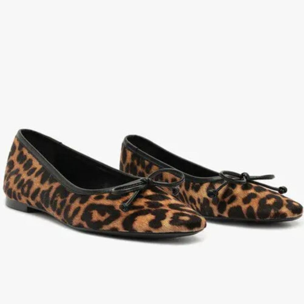 SCHUTZ New in Box Arissa Wild Ballerina Square Toe Leopard Flat // 6.5